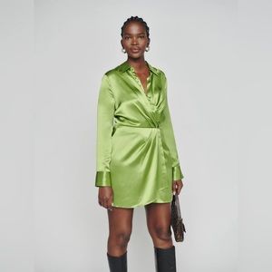 Reformation Alaine 100% Silk Dress (Size 10)